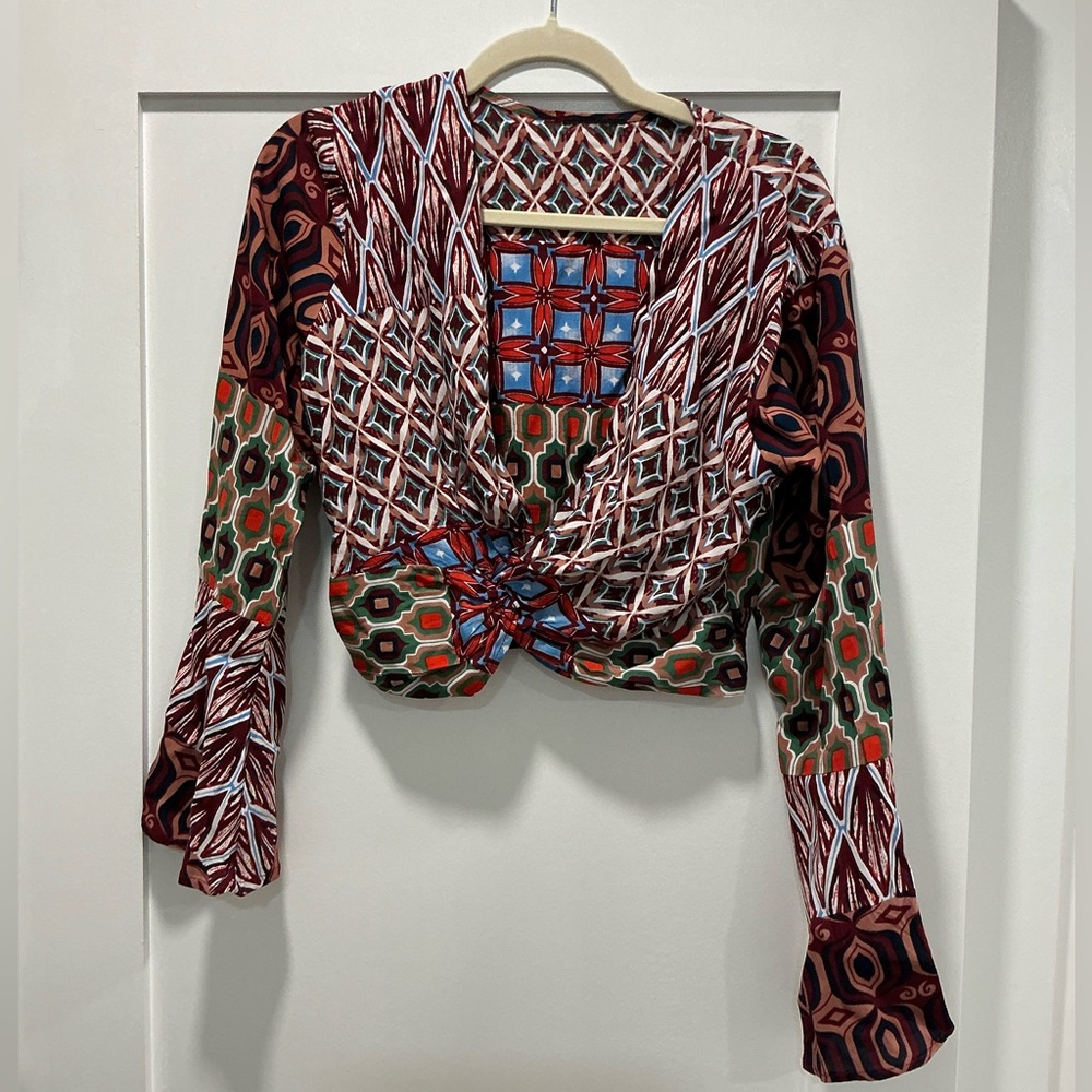 Multicolor Patterned Women's Top